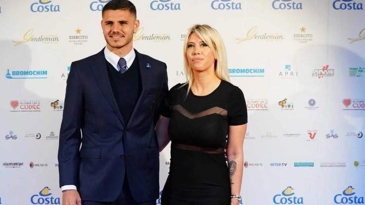 Mauro Icardi junto a Wanda Nara.