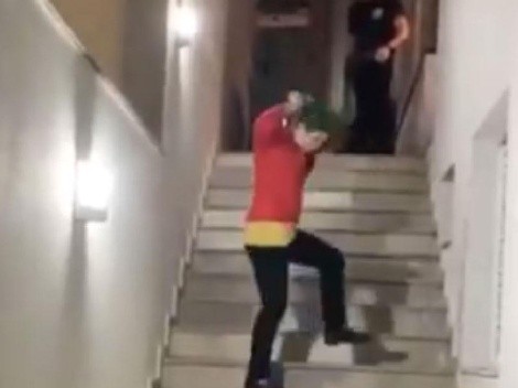 Video viral: recreaba la mejor escena de Joker, pero no sabía que la escalera era diabólica