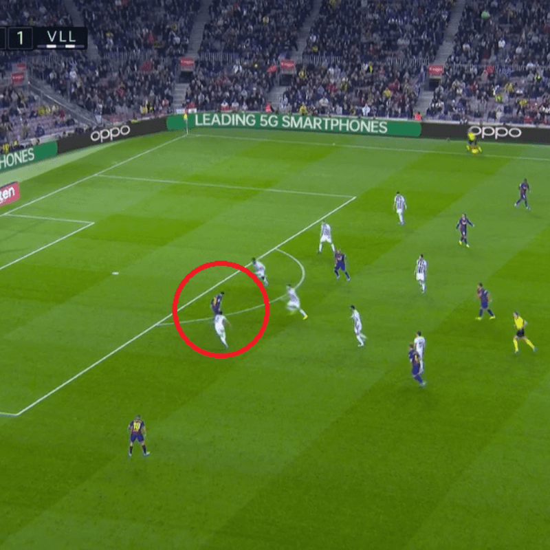 Messi controló, giró y sacudió de zurda: doblete ante Valladolid