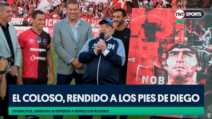 Diego Armando Maradona en Rosario.