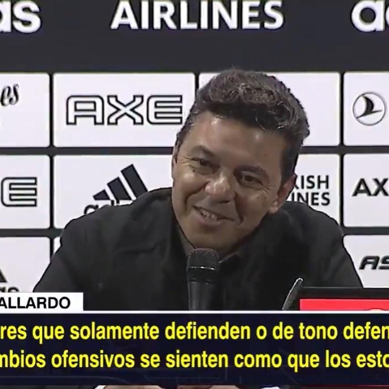 Hermoso momento: Gallardo contó un chiste que le hizo Enzo Pérez cuando Quintero entró a la cancha