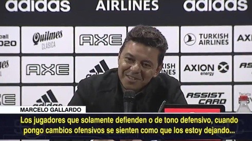 Hermoso momento: Gallardo contó un chiste que le hizo Enzo Pérez cuando Quintero entró a la cancha