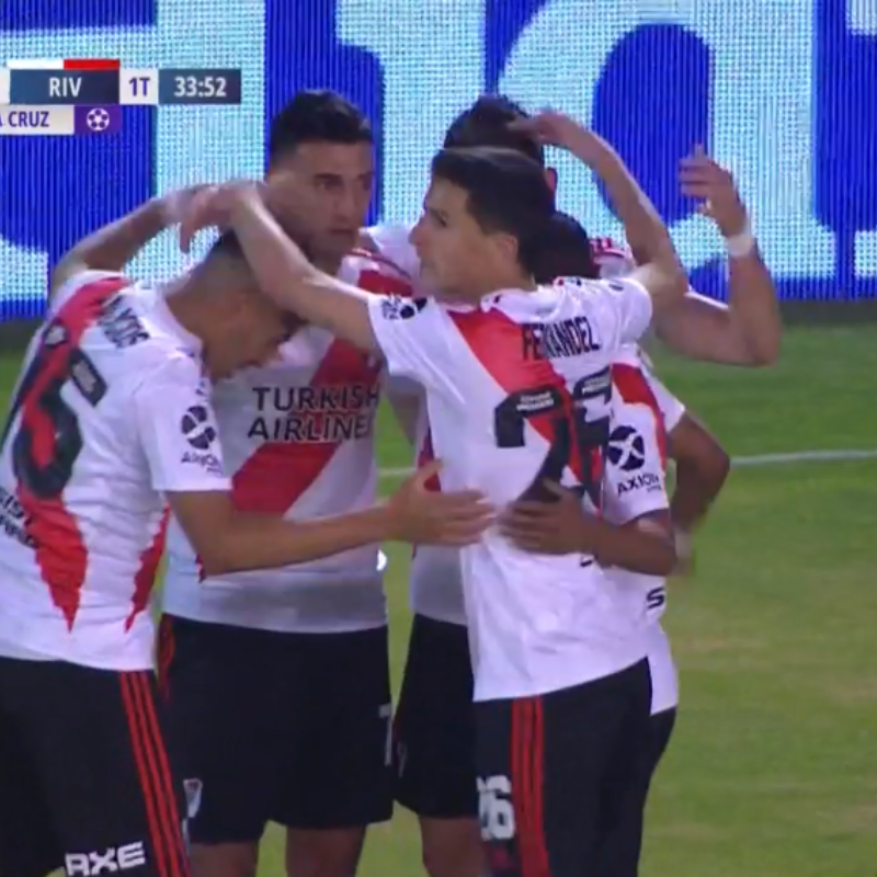 El tridente: Borré metió el pase clave, Suárez asistió a de la Cruz y gol de River