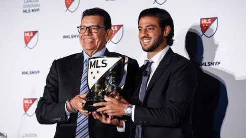 El delantero azteca se hizo con el premio al jugador más valioso de la temporada de la MLS.