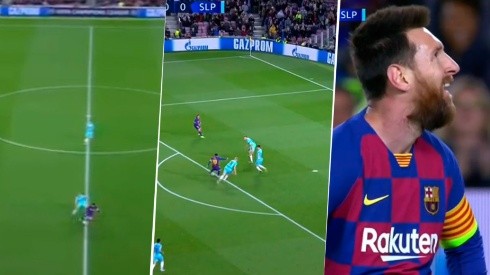 Messi le quebró la cintura al rival sin tocar el balón, ganó en velocidad y rompió el travesaño