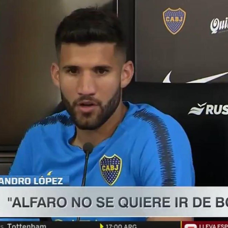 Lisandro López: "Para mí Alfaro no se quiere ir de Boca"