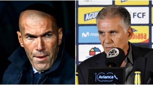 Zinedine Zidane y Carlos Queiroz.