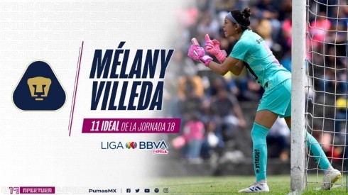 Jugadora de Pumas destaca en el once ideal de la Femenil.