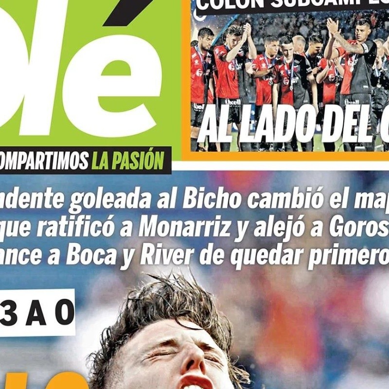 Es difícil de entender la tapa del domingo del Diario Olé