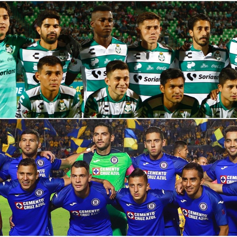 Probables oncenas de Santos Laguna y Cruz Azul para esta noche