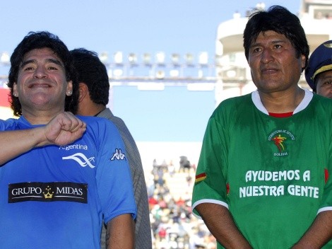 Maradona le mostró su apoyo a Evo Morales en las redes sociales