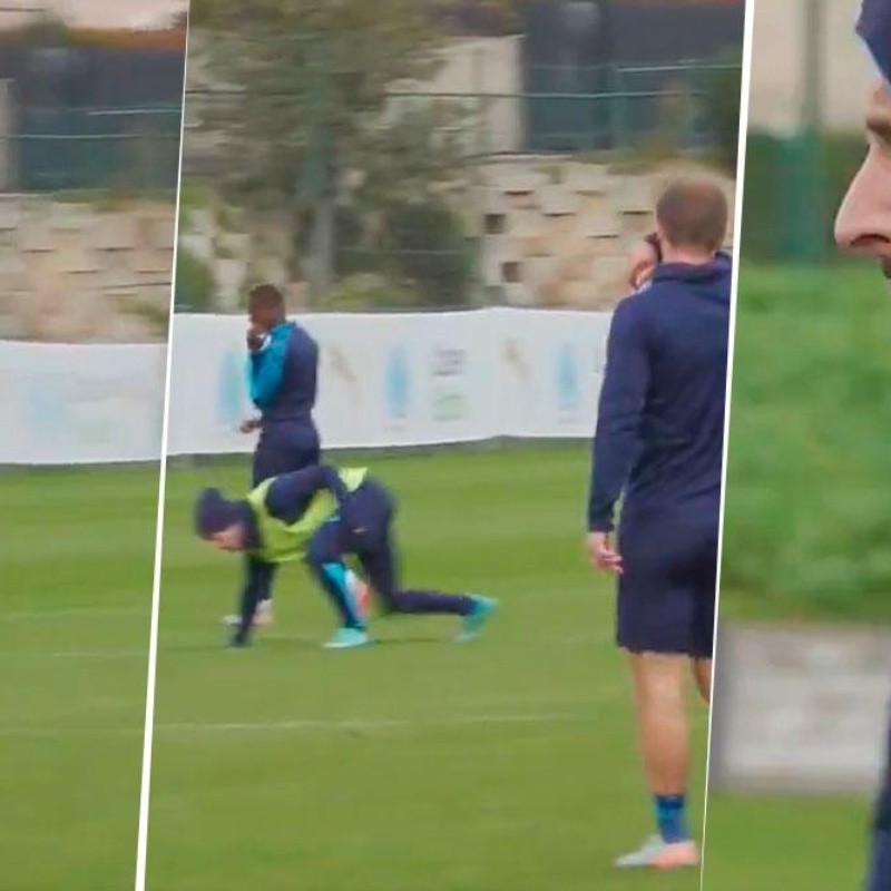 Otro día en la oficina: Benedetto clavó un golazo en pleno entrenamiento