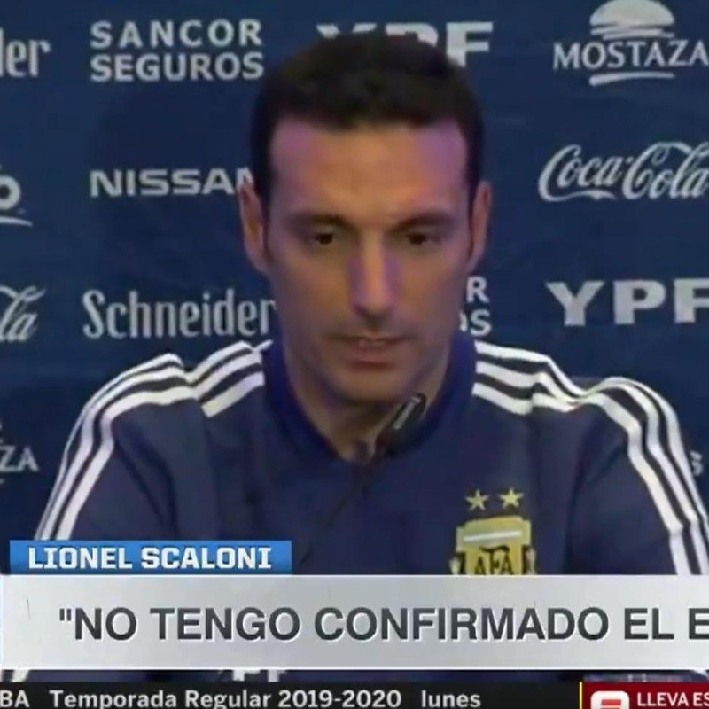 Scaloni no tiene confirmado el equipo para enfrentar a Uruguay