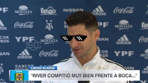 Alario le contestó a Riquelme: "River compitió y muy bien frente a Boca"