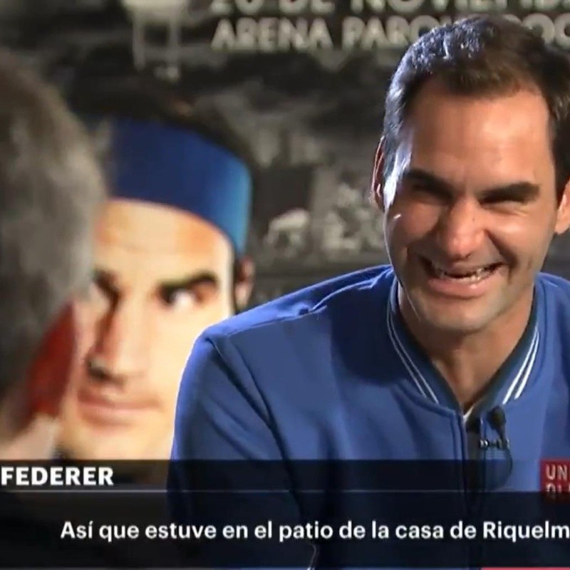 Federer: "Estuve en el patio de la casa de Riquelme"