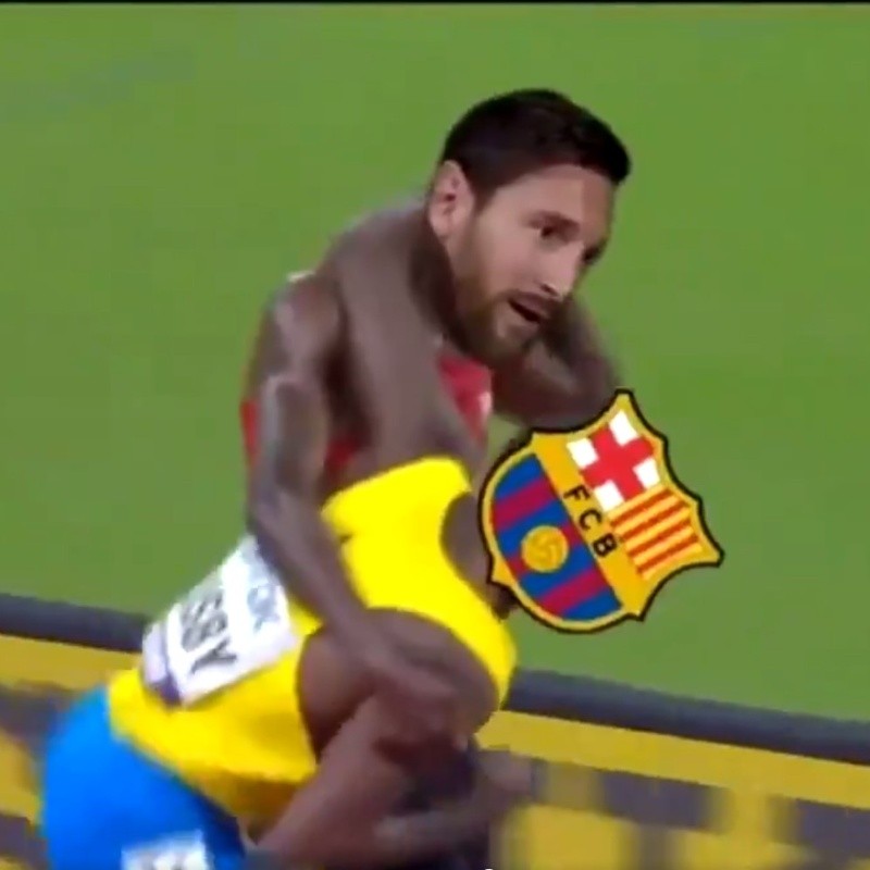 Explotó en Twitter: el video de Messi 'llevando' al Barcelona a la meta