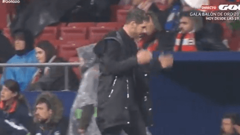 Rendido ante él: la particular reacción de Simeone cuando Messi hizo el gol