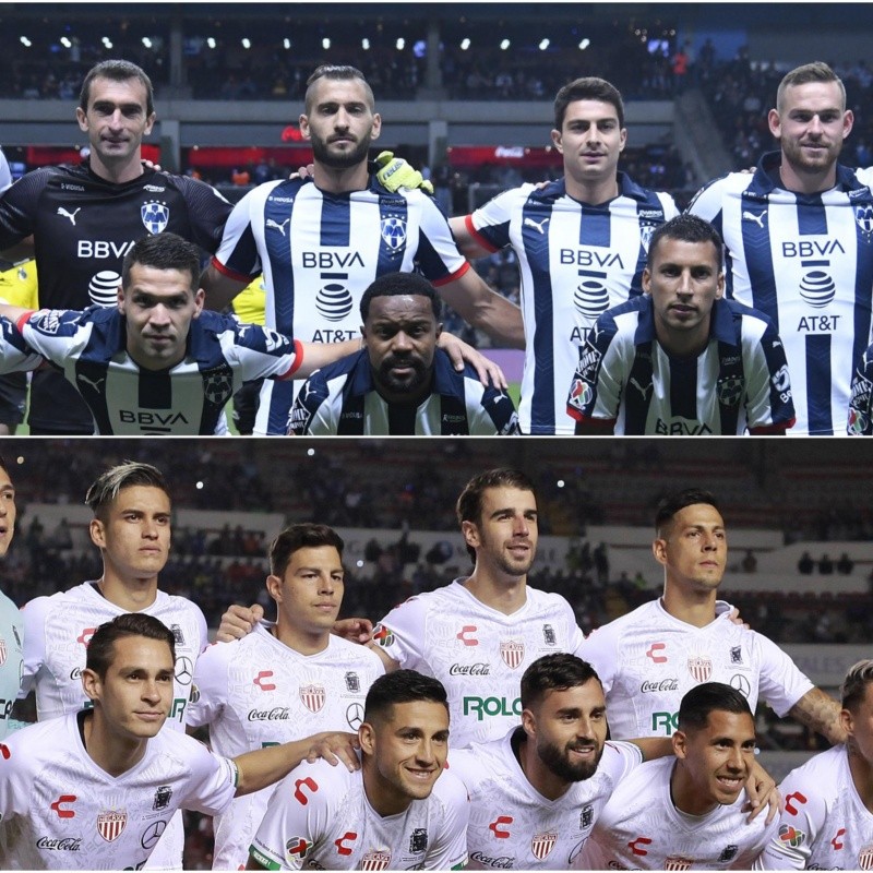 Formaciones de Monterrey y Necaxa para la primera semifinal de Liguilla