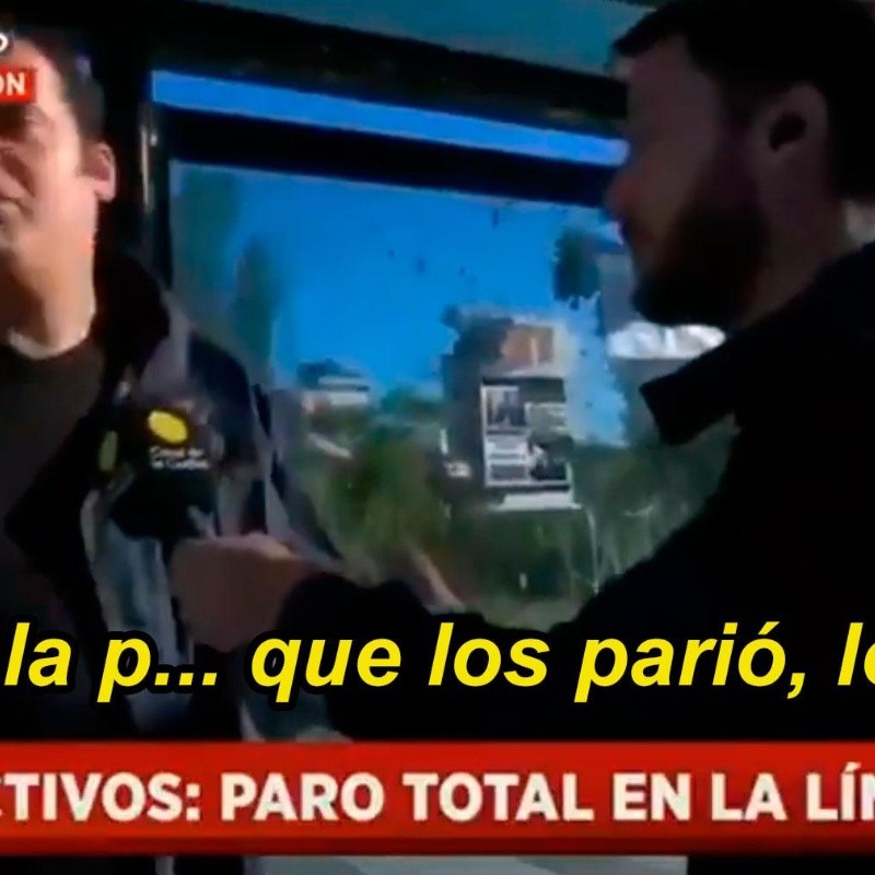 En vivo y en directo: le avisaron que el 60 'está de paro' y su reacción fue épica