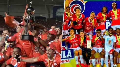 América de Cali y sus equipos masculino y femenino, campeones en Colombia.