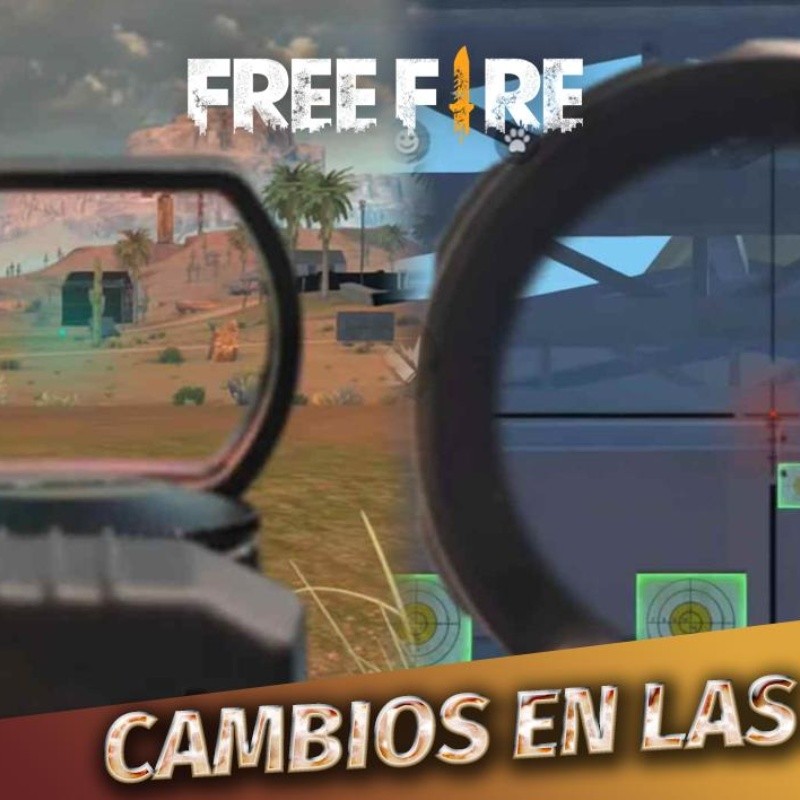 Garena prueba cambios en las miras en el servidor avanzado de Free Fire