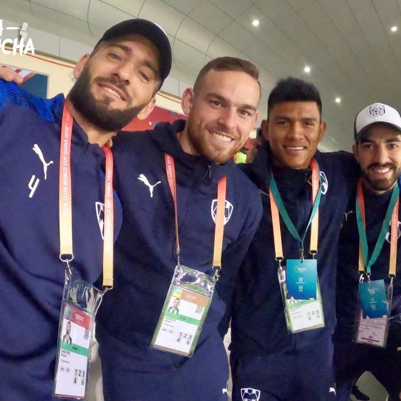 Jugadores Rayados asisten al estadio en Qatar para ver a su rival