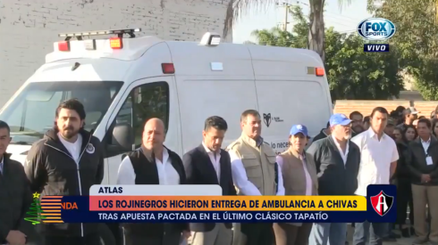 Gran gesto: Chivas donó la ambulancia que ganó en la apuesta del Clásico Tapatío