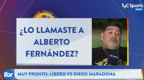 Maradona contó que llamó a Alberto Fernández y no lo atendió