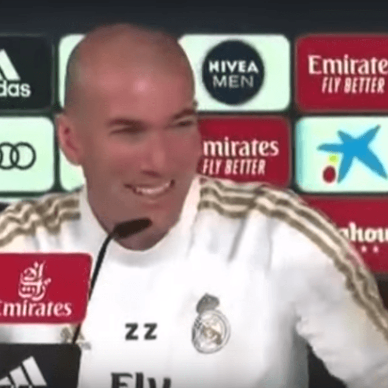 Se rió él solo: la broma de Zidane cuando le preguntaron por Barcelona