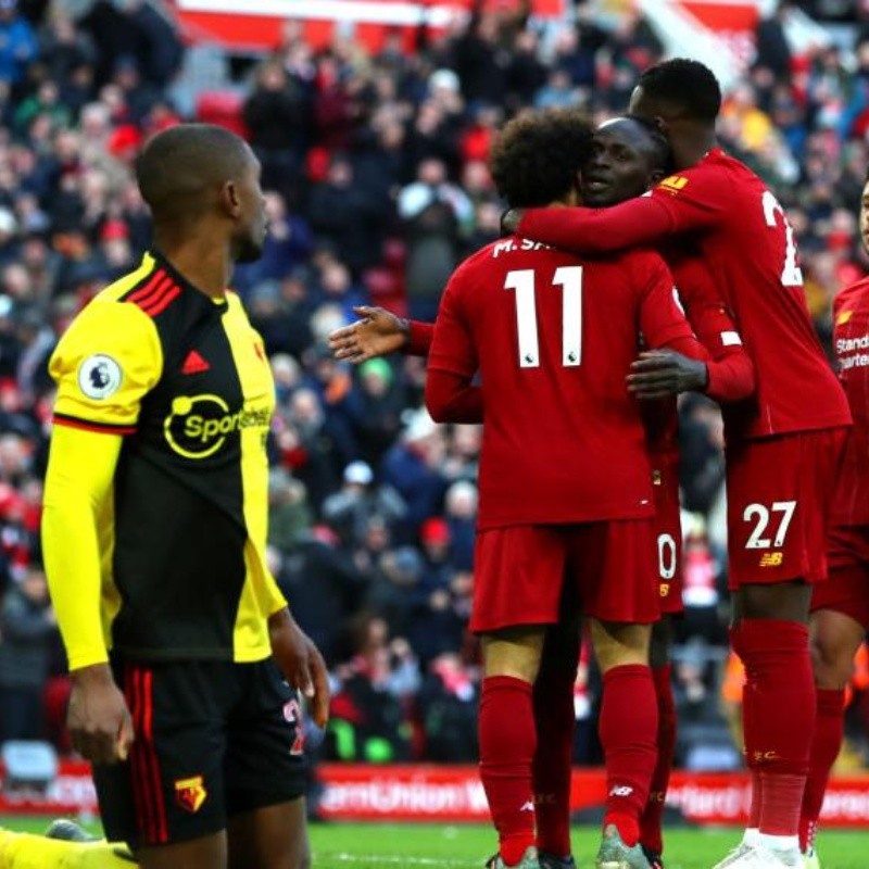 Un recital de Salah bastó para que Liverpool se cargue al Watford