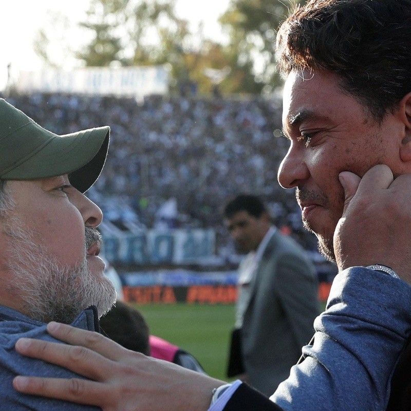 Maradona y un divertido mensaje para Gallardo: "Basta viejo"