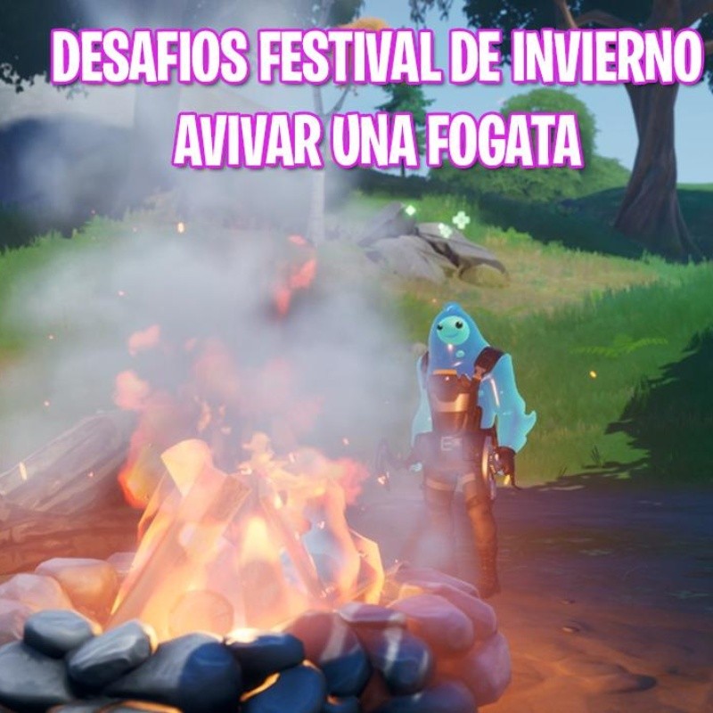 Donde encontrar y avivar fogatas en Fortnite - Desafíos Festival de Invierno