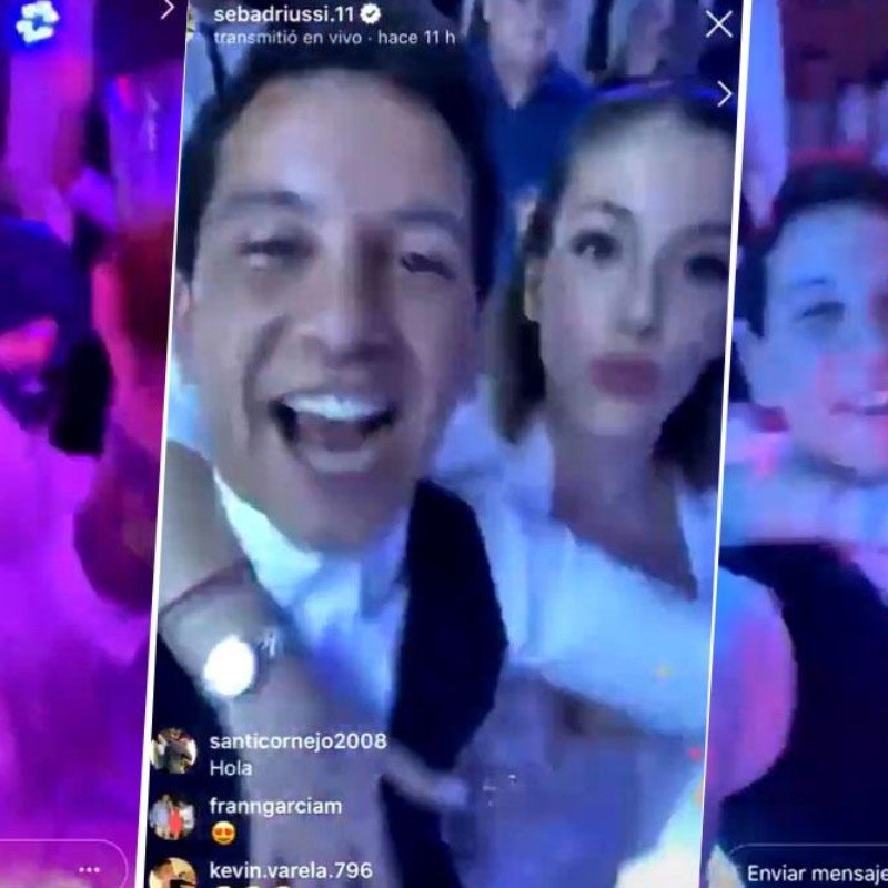 De fiesta: Driussi hizo un vivo con su mujer cantando contra Boca