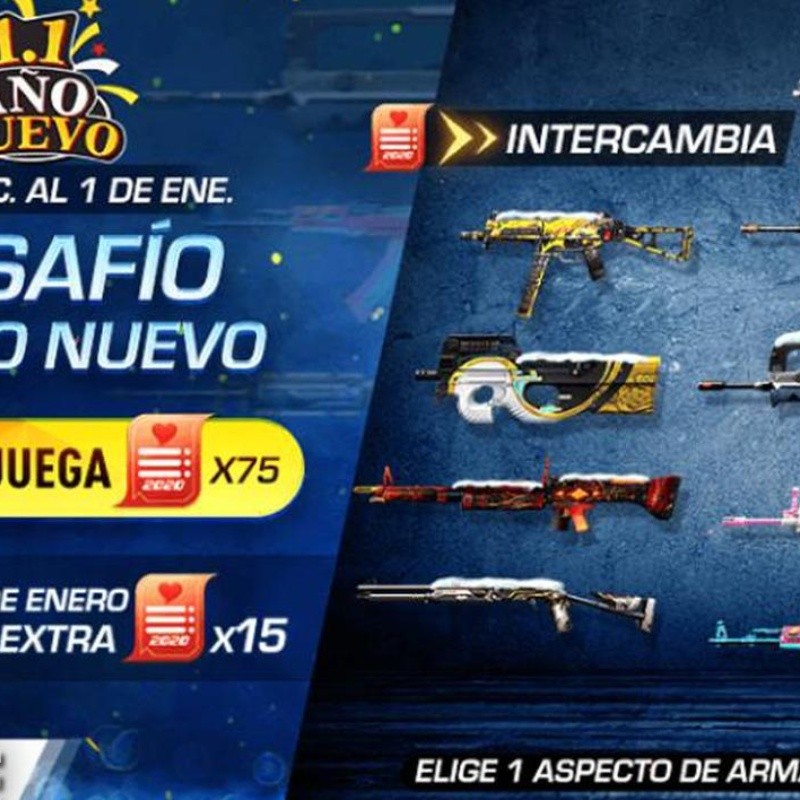 Desafíos de Año Nuevo en Free Fire