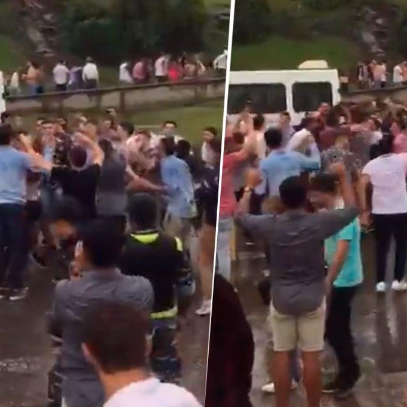 Videazo: hinchas de Boca salieron del boliche y se volvieron locos cantando contra River