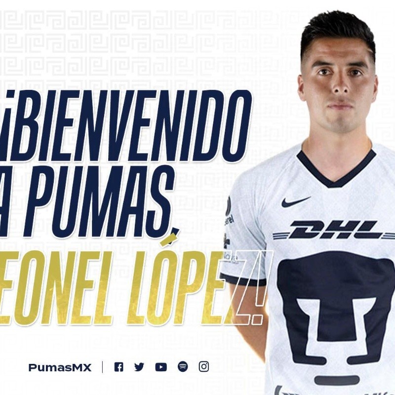 Leonel López deja América y es refuerzo de Pumas UNAM