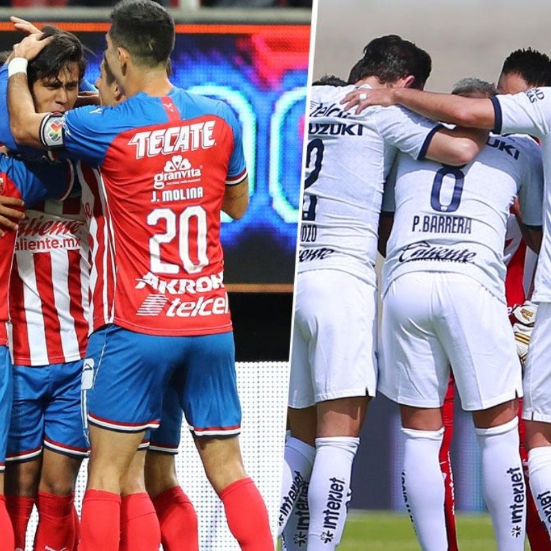 Chivas, Pumas, León, Toluca, Atlas y Xolos encabezan la tabla general