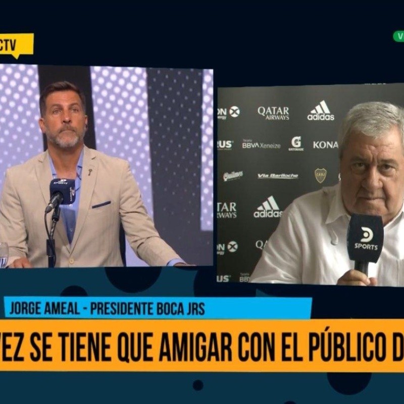 Ameal le marcó la cancha a Tevez: "Se tiene que amigar con el público de Boca"