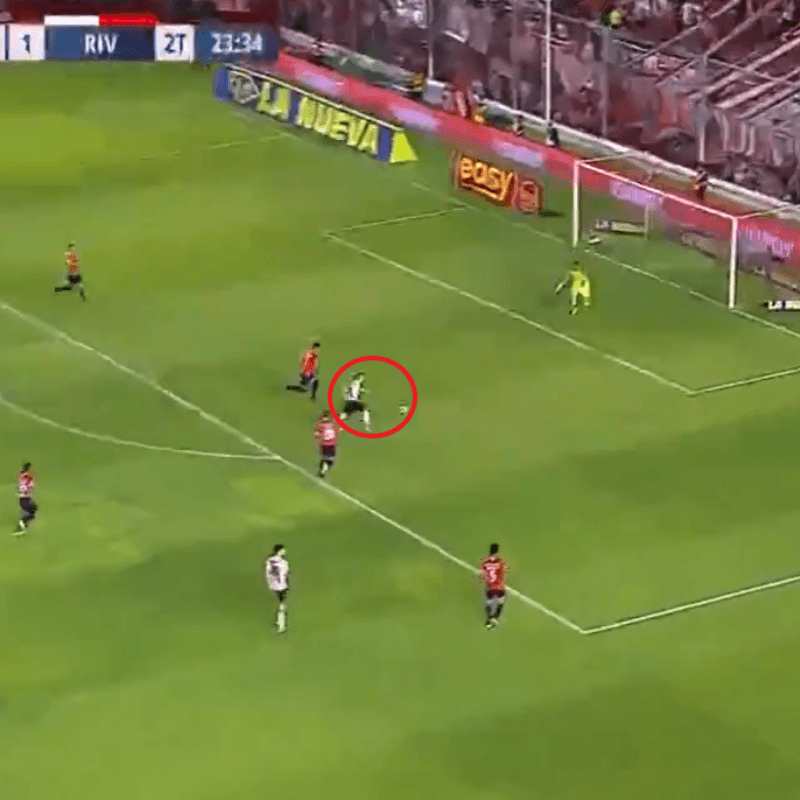 Díaz metió un pase perfecto y Borré marcó el segundo gol para River