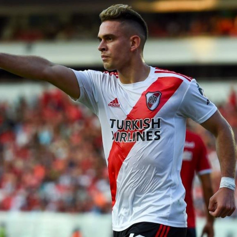 Borré hizo una publicación en Instagram de su doblete y un ex-River lo elogió