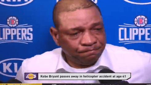 Video: la desgarradora reacción de Doc Rivers a la muerte de Kobe Bryant