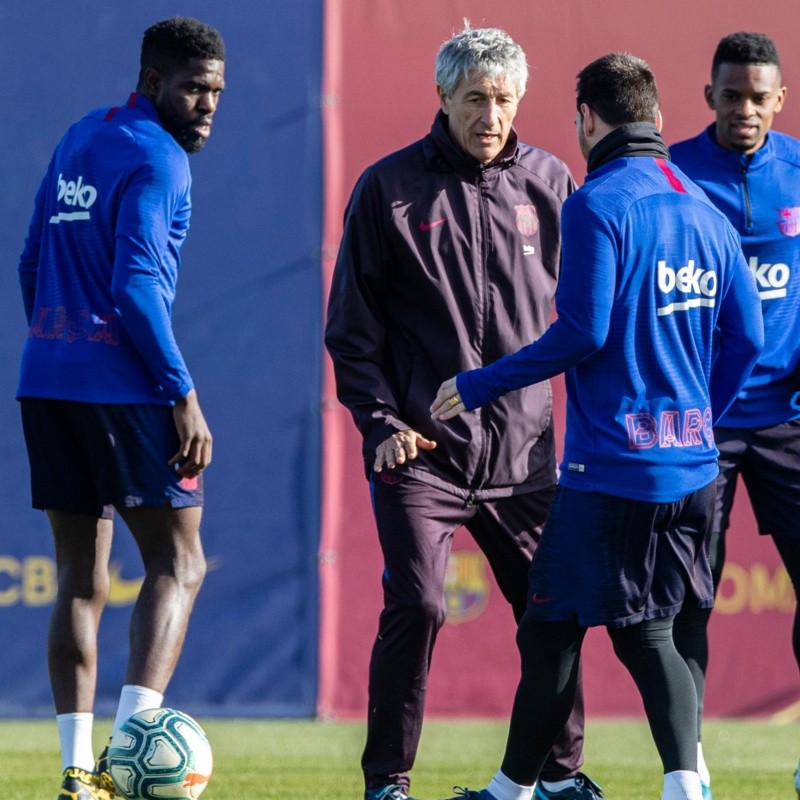 Quique Setién: "A Messi lo he visto igual que ayer o el día anterior"