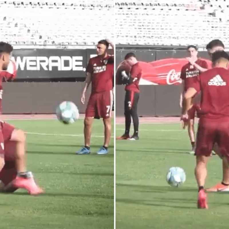 Casco tiró magia en el entrenamientos para que deliren los hinchas de River