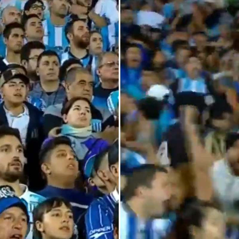 Fiesta total: el gol de Díaz desató la locura en los hinchas de Racing