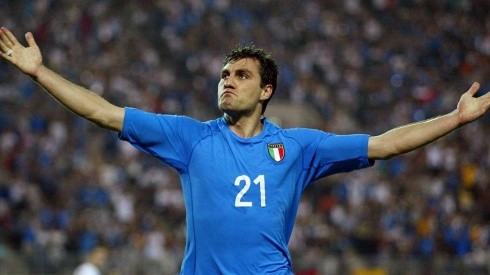 Christian Vieri con el seleccionado italiano.
