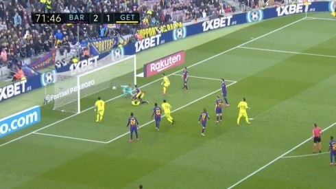 Foto de la jugada en el Camp Nou.