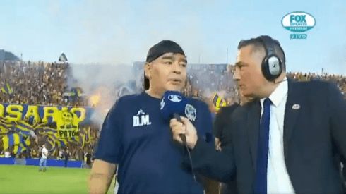 Entendió todo: la frase que tiró Maradona apenas pisó el Gigante de Arroyito
