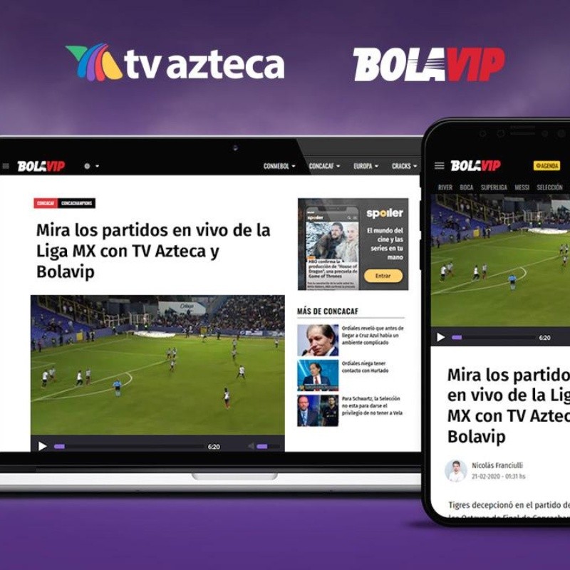 Disfruta de la transmisión en vivo de los partidos de TV Azteca en Bolavip