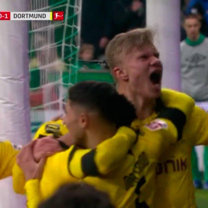 Haaland lo volvió hacer: sí, hizo un gol con Borussia Dortmund