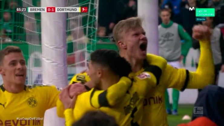 Haaland lo volvió hacer: sí, hizo un gol con Borussia Dortmund